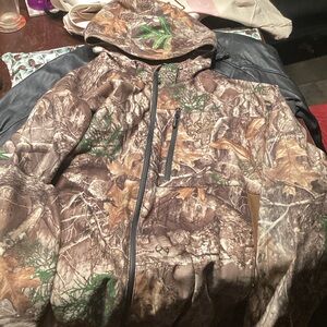 Realtree Camouflage Jacket with Green and Brown Accents